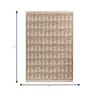 Soft Geometric Rug 5X8 ft| Beige & White Carpet Dhurrie