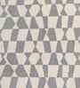 Soft Geometric Rug 5X8 ft| White & Wisteria Carpet Dhurrie