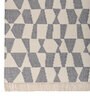 Soft Geometric Rug 5X8 ft| White & Wisteria Carpet Dhurrie