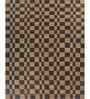 Soft Geometric Rug 8X10 ft| Tan & Ebony Carpet Dhurrie