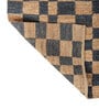 Soft Geometric Rug 8X10 ft| Tan & Ebony Carpet Dhurrie
