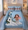 Blue 7D Digital Printed Baby With Flower Queen Size Bedsheet Sheet with 2 Matching Pillow Covers