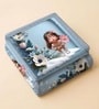Blue 7D Digital Printed Baby With Flower Queen Size Bedsheet Sheet with 2 Matching Pillow Covers