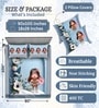 Blue 7D Digital Printed Baby With Flower Queen Size Bedsheet Sheet with 2 Matching Pillow Covers