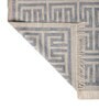 Soft Greek Key Rug 9X12 ft| Ensign Blue & Ashwood Carpet Dhurrie