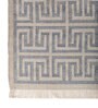 Soft Greek Key Rug 9X12 ft| Ensign Blue & Ashwood Carpet Dhurrie