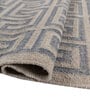 Soft Greek Key Rug 9X12 ft| Ensign Blue & Ashwood Carpet Dhurrie