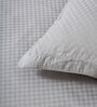 Grey 300TC 100% Cotton Flat Chekered Super King Bedsheet with 2 Pillow Covers