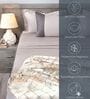 Soft Grey 300TC 100% Cotton Solids Flat Super King Bedsheet With 2 Pillow Covers