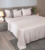 Soft Grey 300TC 100% Cotton Solids Flat Super King Bedsheet With 2 Pillow Covers