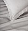 Grey 400TC 100% Cotton Solid Flat Super King Bedsheet With 2 Pillow Covers