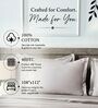 Grey 400TC 100% Cotton Solid Flat Super King Bedsheet With 2 Pillow Covers