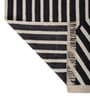 Soft Maze Rug 5X8 ft| Ebony & White Carpet Dhurrie
