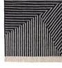 Soft Maze Rug 5X8 ft| Ebony & White Carpet Dhurrie