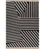 Soft Maze Rug 5X8 ft| Ebony & White Carpet Dhurrie