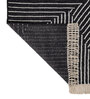 Soft Maze Rug 5X8 ft| Ebony & White Carpet Dhurrie