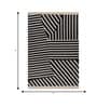 Soft Maze Rug 5X8 ft| Ebony & White Carpet Dhurrie