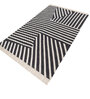 Soft Maze Rug 5X8 ft| Ebony & White Carpet Dhurrie