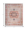 Soft Motif Rug 9'6X12 ft| Siam Blue & Apricot Orange Carpet