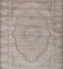 Peach And Brown Traditional Polyester 4X6 Feet Machine Made Carpet
