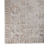 White And Peach Traditional Polyester 5.5X7 Feet Machine Made Carpet