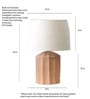 Soft Peach Finish Papermache Table Lamp