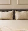 Soft Pearl 100% Cotton 300TC Solid Set of 2 Pillow Covers (Quilted)