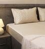 Soft Pearl 100% Cotton 300TC Solid Set of 2 Pillow Covers (Quilted)