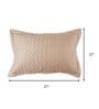 Soft Pearl 100% Cotton 300TC Solid Set of 2 Pillow Covers (Quilted)