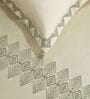 Soft Pearl 300TC 100% Cotton Solids Flat Embroidered Super King Bedsheet With 2 Pillow Covers