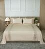 Soft Pearl 300TC 100% Cotton Solids Flat Embroidered Super King Bedsheet With 2 Pillow Covers
