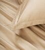 Cream 400TC 100% Cotton Solid Flat Super King Bedsheet With 2 Pillow Covers