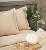 Cream 400TC 100% Cotton Solid Flat Super King Bedsheet With 2 Pillow Covers