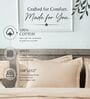 Cream 400TC 100% Cotton Solid Flat Super King Bedsheet With 2 Pillow Covers