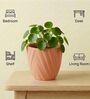 Peach Ceramic 4-Inch Flower Pot