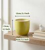 Yellow Ceramic 5-Inch Flower Pot