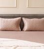 Soft Smoke 100% Cotton 300TC Solid Set of 2 Pillow Covers (Quilted)
