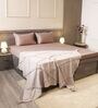 Soft Smoke 100% Cotton 300TC Solid Superking Bedsheet with 2 Pillow Covers (Quilted)