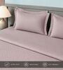 Soft Smoke 300TC 100% Cotton Flat Chekered Super King Bedsheet with 2 Pillow Covers