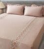 Soft Smoke 300TC 100% Cotton Solids Flat Embroidered Super King Bedsheet With 2 Pillow Covers