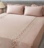 Soft Smoke 300TC 100% Cotton Solids Flat Embroidered Super King Bedsheet With 2 Pillow Covers