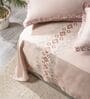 Soft Smoke 300TC 100% Cotton Solids Flat Embroidered Super King Bedsheet With 2 Pillow Covers