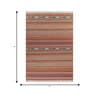 Soft Striped Rug 5X8 ft| Treetop & Beige Carpet Dhurrie