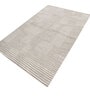 Soft Textured Striped Rug 5X8 ft| White & Sand Carpet Dhurrie