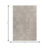 Soft Textured Striped Rug 5X8 ft| White & Sand Carpet Dhurrie