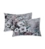 Purple Floral 180 TC Polyester King Sized Bedsheet With 2 Pillow Covers