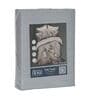 Grey Floral 180 TC Polyester King Sized Bedsheet With 2 Pillow Covers