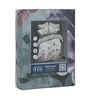 Grey Floral 180 TC Polyester King Sized Bedsheet With 2 Pillow Covers