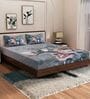 Brown Floral 180 TC Polyester King Sized Bedsheet With 2 Pillow Covers