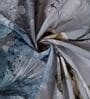 Brown Floral 180 TC Polyester King Sized Bedsheet With 2 Pillow Covers